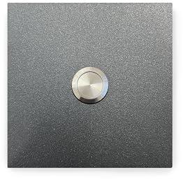 KTC-Home PREMIUM Türklingel Eisenglimmer- Flacher Drucktaster - Größe: 9x9cm - DB 703- UV & Witterungsbeständig - Pulverbeschichtet