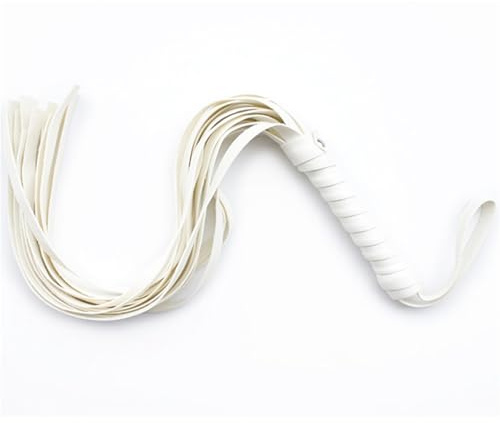 Látigos blancos de 50 cm de largo,delicados de piel sintética,para azotes en pareja,juguetes sexuales,juegos para adultos,esclavos de azotes para parejas,talla única.