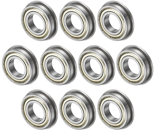 M METERXITY 10erPcs F6901ZZ Flanschkugellager 12mm x 24mm x 6mm | Flansch Rillenkugellager, Doppelt Metallabgedeckt Z1 Chrom GCr15 Stahl, Für Schubkarren/Drucker/Faxgeräte/Elektrowerkzeuge