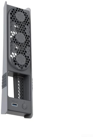 Diseño compacto inteligente del ventilador de refrigeración para PS5 Pro con RGB dinámico y alimentación a través de conexión USB (negro)