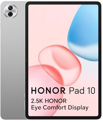 HONOR Pad 10 8GB 256GB Tablet, 12.1 Pulgadas 120Hz 2.5K Display, 7 Gen 3 Snapdragon, 6 Altavoces, 10100mAh Batería, 6 Altoparlanti, Cuerpo de Metal, Android 15, Google Service WiFi Tablet, Gris