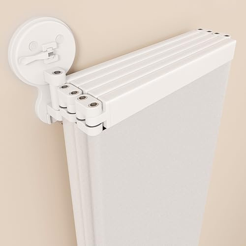 Aeovot Faltbarer Duschvorhang Transparent mit Saugnapf - Schimmelresistent, Duschvorhangstange L/U Form - Ohne Bohren, Einstellbarer Winkel, Vorhang Dusche Wasserdicht für Badewanne(70 cm/27.6 in)