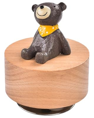 omiinitio Wood Music Box Con Animali Rotanti Giocattoli Movimento Meccanico Musical Ornamento Per La Casa Decorazione E Regalo La Manovella Music Box Dare