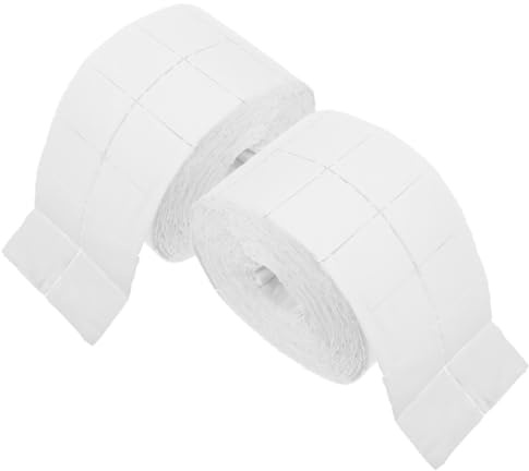 WEKADRIN 2 Rollen Nagelreinigungspads aus Weißem Papier 500 Stück pro Rolle Sanft zu Nägeln und Haut Schnelles Absorbieren von Nagellack für Reise und Zuhause