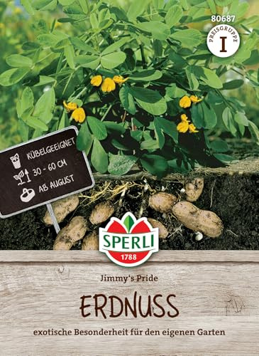 Sperli Erdnusssamen Jimmy's Pride 80687, Saatgut | Samen für eine exotische Besonderheit für den eigenen Garten, Wuchshöhe 30-60 cm, Kulturzeit 180-200 Tage