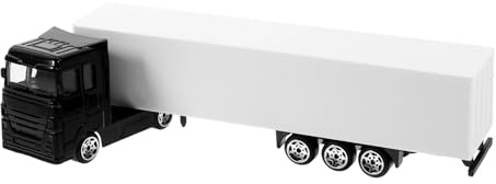 ifundom Alloy Container Truck Model for Inertia Drive Vehicle Alloy Material Realistic Design for Sandbox and Miniature Scene Decoration Black