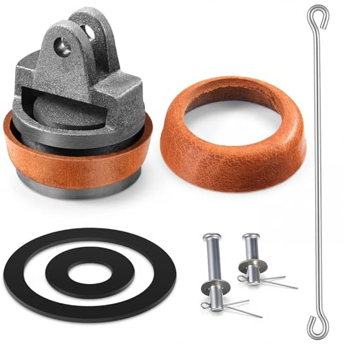 Sinmoe Pistons de Rechange pour Pompes Manuelles Type 75 Tige de Piston Joint en Cuir Kit Boulons Bague d'Étanchéité Pièces Détachées pour Pompe Eau Jardin