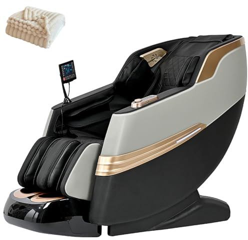 Shiatsu Massagesessel mit SL-Track-Rollensystem, 12 Massagemodi für Ganzkörper-Rücken- und Beinpflege
