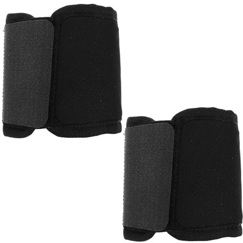 Homoyoyo Funda Protectora para Patas de Caballo Negra de Tela Oxford Ligera Absorción de Impactos, 2 Piezas para Protección de Piernas y Cascos Equinos