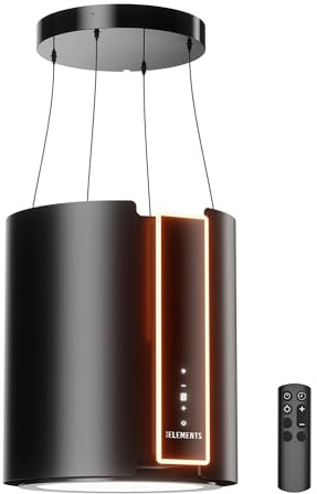 KB ELEMENTS Inselhaube, dunstabzugshaube insel freihängend, Dunstabzugshaube mit 1000m³/h starke Saugleistung, Brushless-Motor, mit Fernbedienung