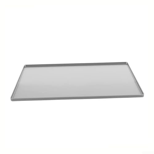 Alfombrilla de silicona protectora portátil para piso de CA, bandeja de goteo impermeable para lavadora con borde elevado, base antideslizante para electrodomésticos para condensación y derrames (gris