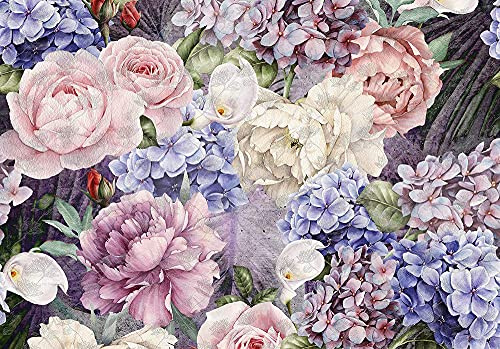 WallArena Carta Da Parati Fotografica 3D Effetto Fiori - Include Colla - Design Carta per Pareti Soggiorno Camera Da Letto Sala Fotomurali In Tessuto Non Tessuto TNT (368x254 cm, #8)