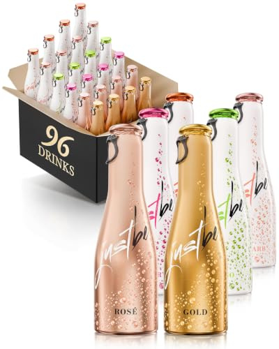 JustBe Mix | Piccolo frizzante l Prickelnder Premium Piccolo Wein Aperitif Sekt (Mix, 96 x 0,2l)
