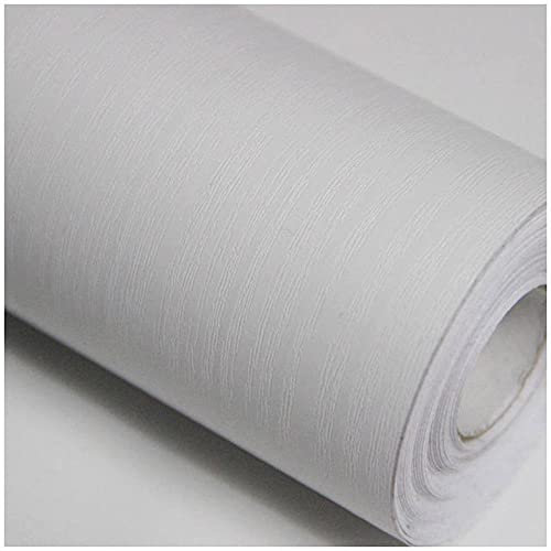 WSWJDW 3D Holzmaserung Selbstklebende Tapete Wasserdichte PVC Küche Kleiderschrank Schrank Möbel Renovierung Tür Wandaufkleber,Weiße Holzmaserung,5mx45cm