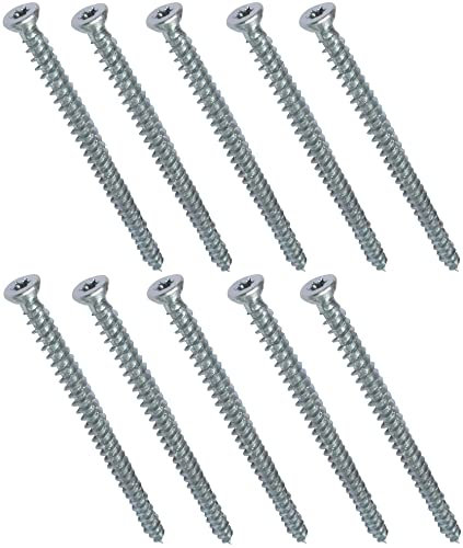 AERZETIX - C48386 - Lot de 10 Vis d'ancrage direct pour béton Ø7.5x112mm tête fraisée conique - à empreint étoile T30 - fixation directe sans cheville