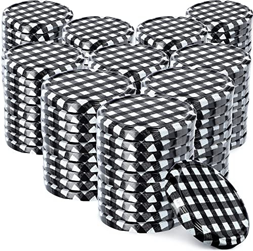 KADAX Lot de 100 couvercles Twist-Off Ø82 mm – Couvercles de rechange en métal pour bocaux 235-900ml – Fermeture hermétique pour conserves, confitures & cornichons