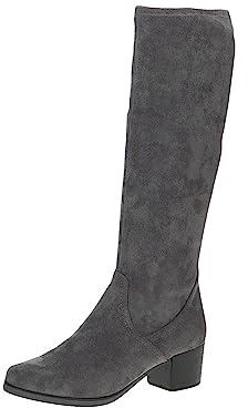 CAPRICE Damen 9-25506-41 Flacher Stiefel, DK Grey STR, 40 EU