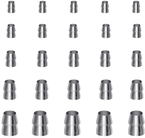 Xuoxeji 25 Pcs Round Steel Axe Handle & Hammer Handle Wedges Kit, Metal Wedge Sleeves for Axe Handles, Sledge Hammer, Maul & Hatchet Replacement