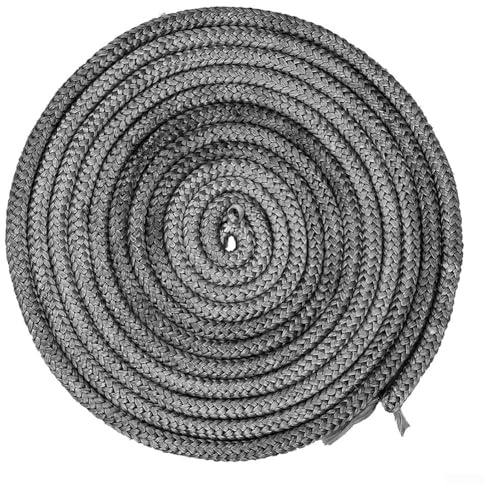 Kit de cuerda negra para estufa, cuerda de estufa/fuego de leña, sello de puerta de quemador de leña, cuerda de estufa resistente al calor, junta de puerta (12 mm x 2 m)