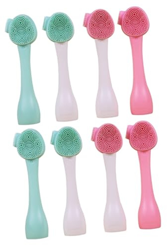 FRCOLOR 8 Stk Handgeführte Reinigungsbürste Sauberes Gesichtswasser Silikon Reinigungsbürste Gesichtspeelingbürste Gesichtsreinigungsbürste Kieselgel Weiches Fell Rotierende Bürste