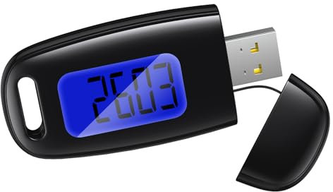 Ankilo 3D Walking Pedometer - Portable USB Rechargeable Step Counter with Clip, Lanyard, LED Backlight for Older Men, Women, Elders, Kids