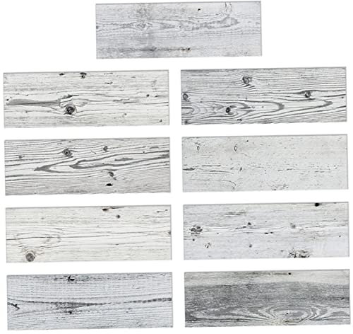 Cabilock 9stücke Wasserdichte Wandaufkleber Mit Holzmaserung Selbstklebende Fliesenaufkleber Für Küche Und Bad Teiliges Einfach Zu Reinigen Und Langlebig