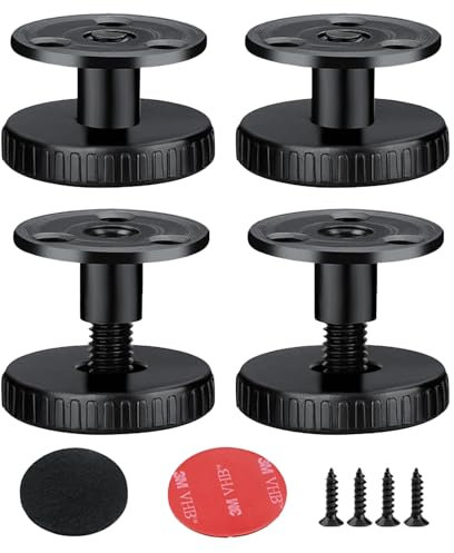 Thapncow Patas Regulables Muebles Negro 27-40 mm|Patas para Muebles Cocina|perforables o Autoadhesivas|con pies niveladores antirayaduras,para Muebles Cocina,mesas,maquinaria y Equipos