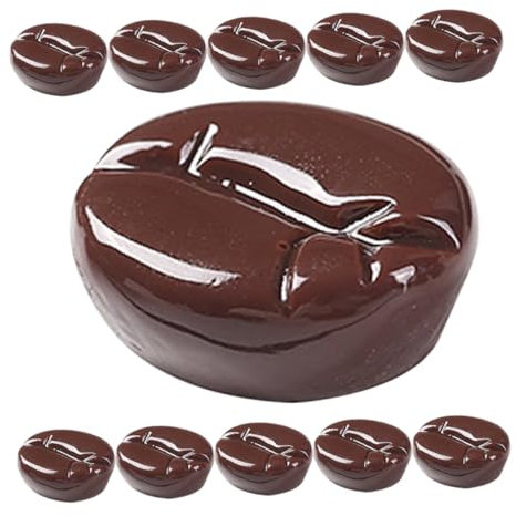 ibasenice 20pcs Lifelike Simulated Coffee Beans Decaffeinated Union Beans for Decor Diy Craft Adornment