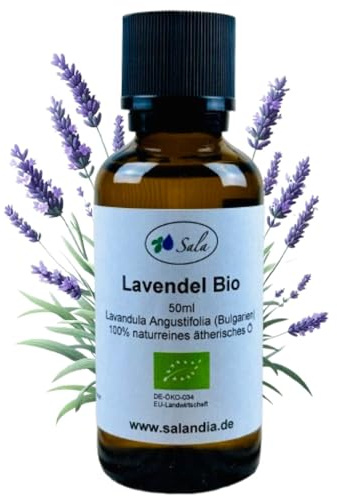 Sala Lavendelöl Aroma ätherisches Lavendel Öl BIO - zum Verzehr - 100% naturrein 50 ml