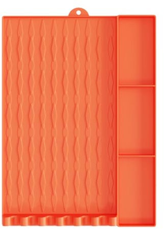 Silikon Grillmatte | Multifunktionale Grillmatte - Waschbare Isolationsschutzmatten mit 3 geteilten Fächern, Gewürzglashalter Silikonmatte für Grill BBQ Utensilien