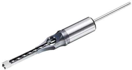 sourcing map Square Hole Drill Bit 6.4mm(1/4) High Speed Steel Hollow Mortiser Auger for Woodworking Carpentry Mortise Tenon Machine