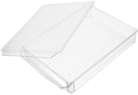 FELTECHELECTR Contenitore Per Frigorifero Trasparente Con Coperchio Organizer Frigo Impilabile Per Frutta e Alimenti Scatola Di Stoccaggio Pratica e Riutilizzabile Per Cucina e Casa