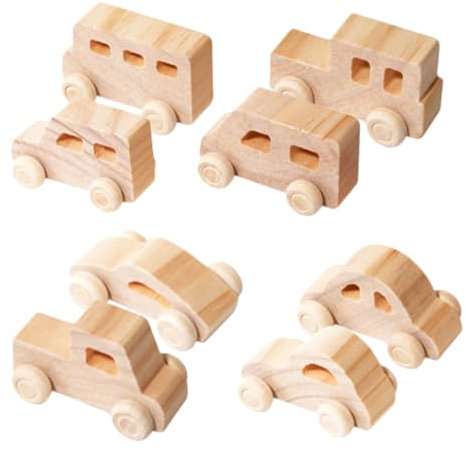 UPKOCH 40pcs Racing Car Toy Boys and Unfinished Wooden Car Model for Painting Graffiti