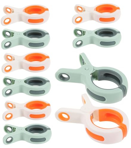 WEKAMOS 10 Pinzas para Toallas de Playa Resistentes de Plástico PP para Sillas de Piscina, Paquete de 10 Piezas Sujeción Fuerte y Duradera para Ropa y Colchas
