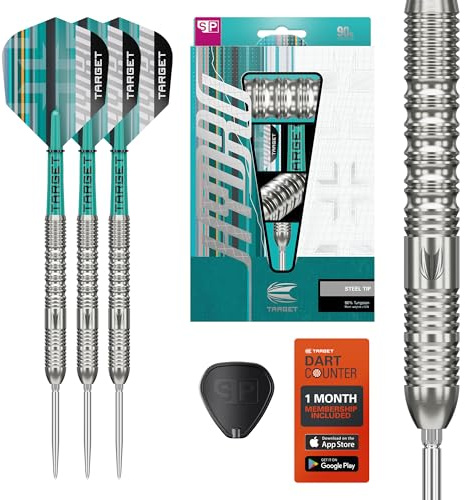 Target Darts Hydro Steel Tip Dart Set, 23G (Barrel 01) | 90% Tungsten Darts, Silver Swiss Point Tips, Pro Grip Tag Shafts & Pro Ultra No.6 Flights, SP Tool Included | Professional Dart Sets