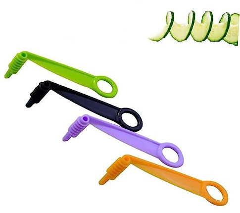 Affettatrice Rotante per Cetrioli e in PP Resistente Taglio Spirale per Cucina Aiuto per Verdure Multifunzionale Colore Casuale Colore Casuale
