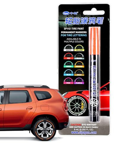 Generico Penna per vernice per pneumaticii - Penna per ritocco per pennarello per pneumatici bianca per ritocchi impermeabile | Permanente, resistente sbiadimento, per auto, pneumatici, graffiti,