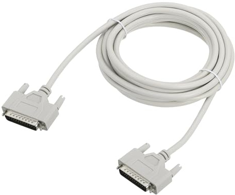 QUARKZMAN DB25 25-Pin Parallel-Port-Druckerkabel 8.9ft2.7m Beige | DB25 Stecker Auf Stecker Konverter, Mit Vernickelten Anschlüssen, Für Scanner Drucker