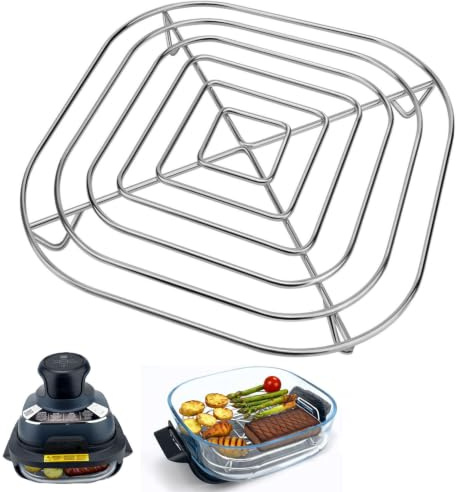 Rejilla de cocina para Ninja Crispi Freidora, Rejilla de acero inoxidable SUS304 antiadherente para contenedor de cristal 3,8 L, accesorios para Ninja Crispi Air Fryer FN101EU (rejilla)