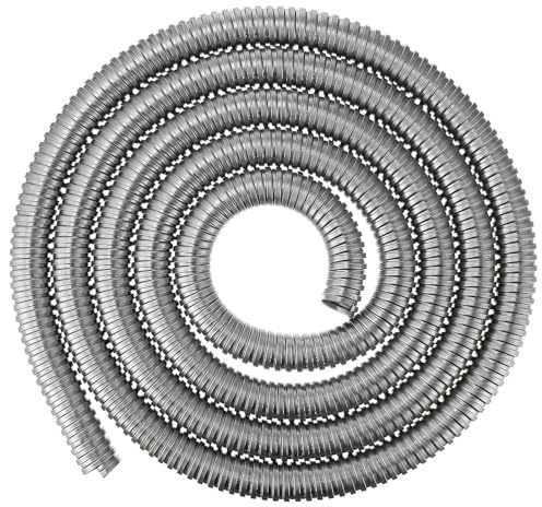 MOLUCKFU Manchon Métallique de Protection de Câble en Acier Inoxydable, Gaine Flexible pour Gestion de Fils Électriques, Usage Industriel et Domestique, 3 Mètres