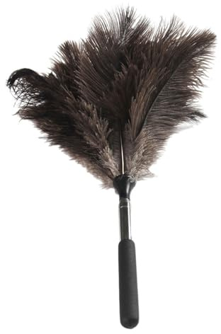 jojnsha Plumeaux Naturels Antistatiques Réglables pour Tâches D'époussetage De Voiture De Bureau À Domicile Multisurfaces Accessoires De Nettoyage Outil D'époussetage À Plumes