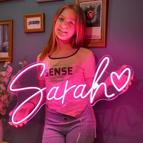 Personalisiertes Neon Schild – Dimmbares Custom LED Leuchtschild, Individuelle Wanddekoration für Hochzeit, Geburtstag, Party, Gaming Room, Bar, Heim & Salon