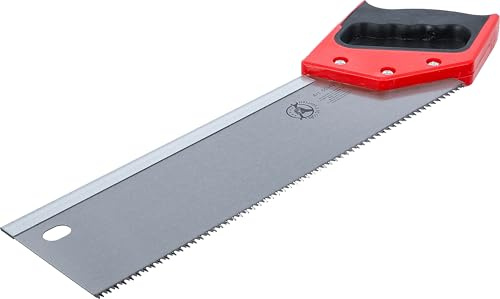 BGS Diy 50342 | Rückensäge | 350 mm | für feine Holzarbeiten | Klingenbreite 80 mm | Stärke 0,9 mm | 9 Zähne/Zoll | 2-Komponenten-Griff | Aufhängeloch
