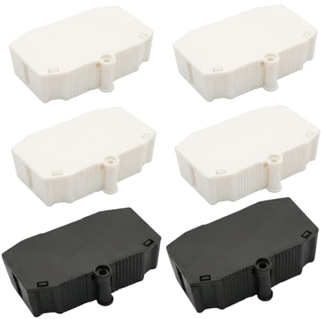 6pcs Junction Box,Small Wiring Connector with Design, Small Housing for Lighting Junction Box,White and Black