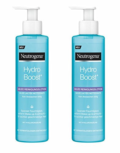 Neutrogena Hydro Boost Gelée lozione detergente – formula gel leggera con acido ialuronico e glicerina – 2 x 200 ml