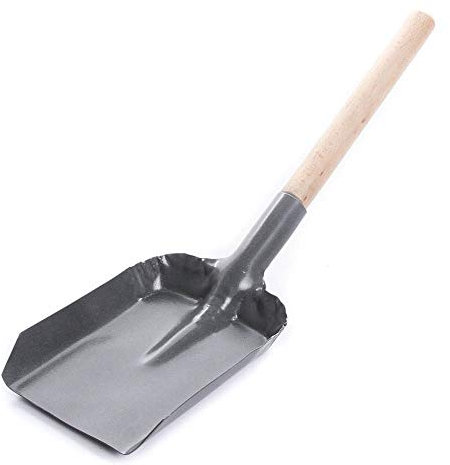 Kohlenschaufel Metallschaufel Ascheschaufel Kehrschaufel Handschaufel Kohlenlöffel 4 Größen (LxB 52 x 14,5 cm)