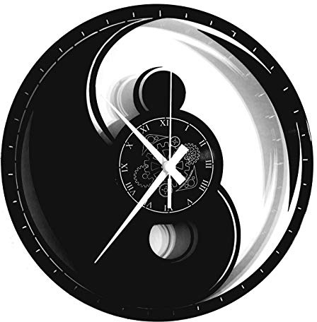 Instant Karma Clocks | Orologio da Parete Yin Yang | Design Zen Simbolo Equilibrio | Decorazione Moderna Stile Orientale | Idea Regalo Originale