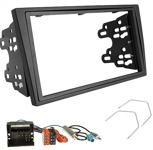 Sound Way 2 DIN Autoradio Radioblende RadioRahmen, ISO-Verbindungskabel, Antennenadapter, Schlüssel kompatibel mit Opel Agila, Astra, Combo, Corsa C, Meriva, Omega, Vivaro - KA11-791