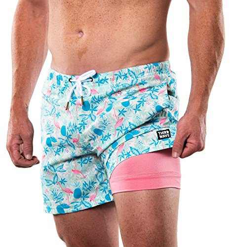 Third Wave Badehose mit Kompressionsfutter für Herren, hochwertig, mit 12,7 cm Schrittlänge, schnell trocknend, für Strand und Schwimmen, M