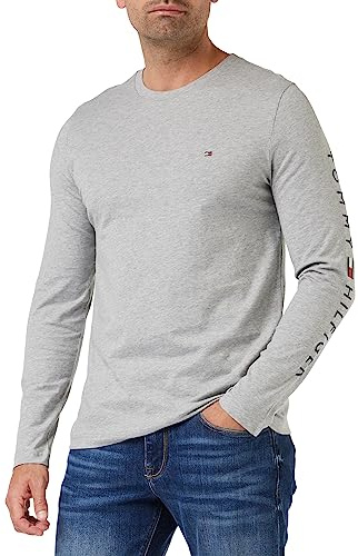 Tommy Hilfiger Herren Langarmshirt Tommy Logo Long Sleeve Tee Basic
